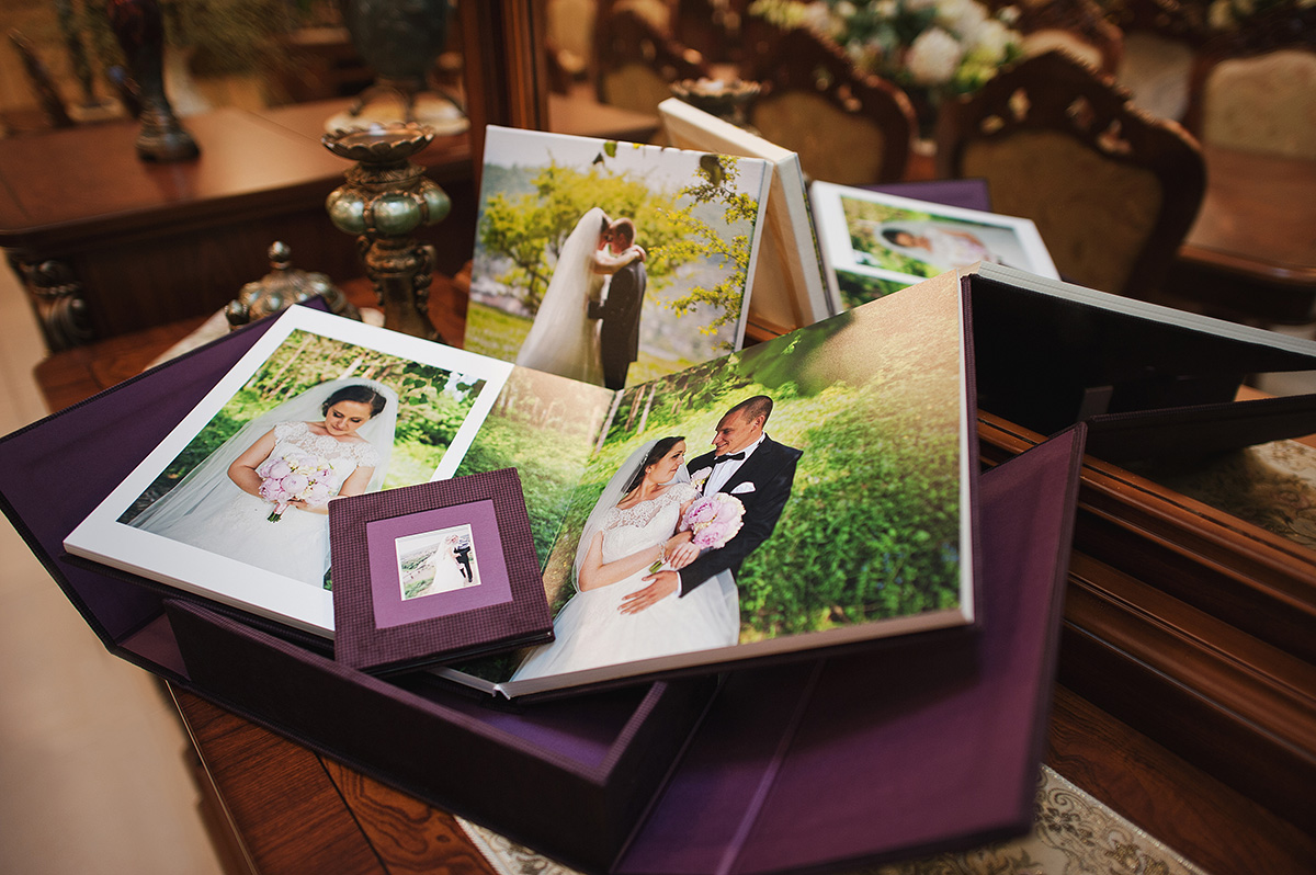 textile vintage wedding photo book album
